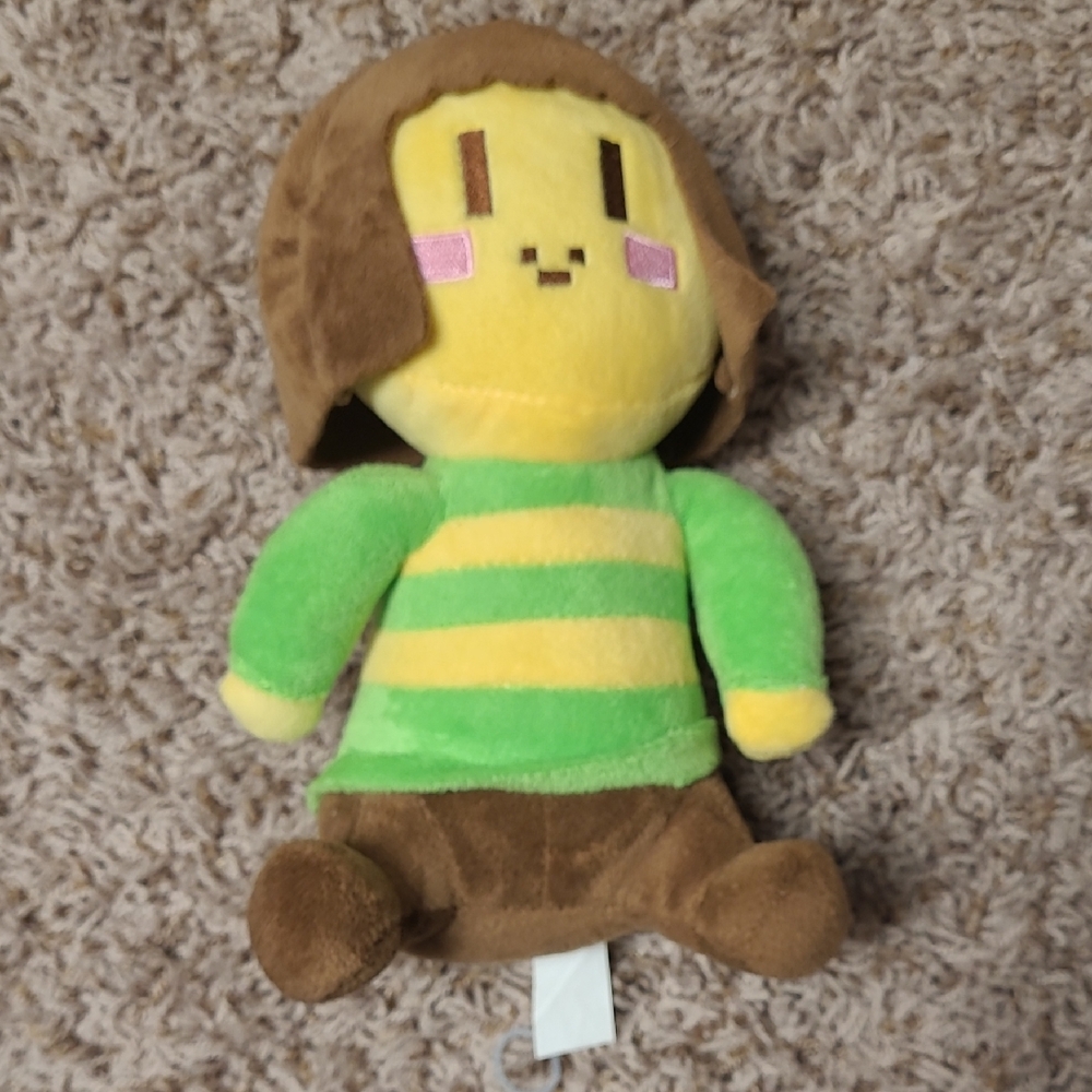 Striped Green and Brown Plush Toy